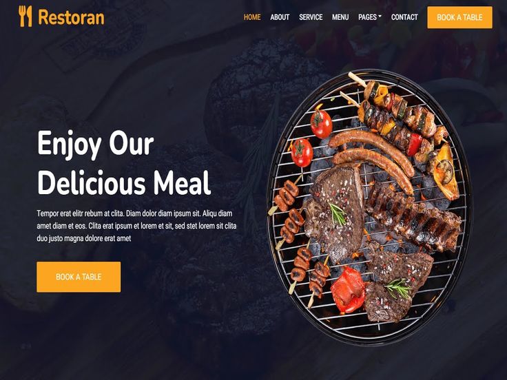 Ember and Oak restaurant website design