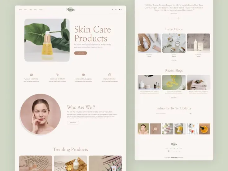 Halo Skincare online store design